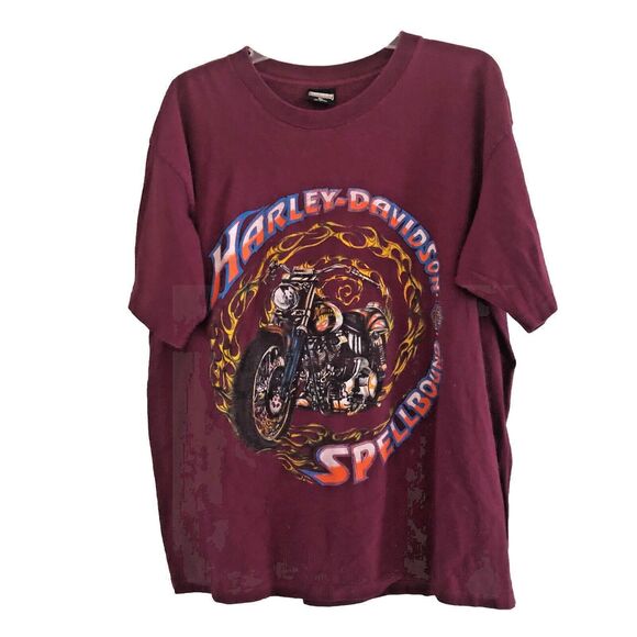 VTG Harley Davidson Spellbound T-shirt Mens Sz XL Single Stitch USA 90s Fun Wear - Picture 3 of 11